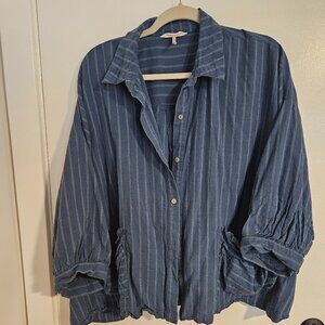 Free people Blue Mirage Combo Shirt